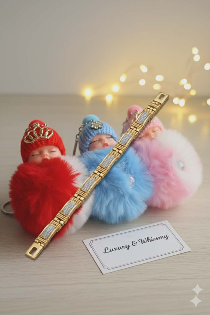 سوار ذهبي و ميدالية فاحرة من الريش